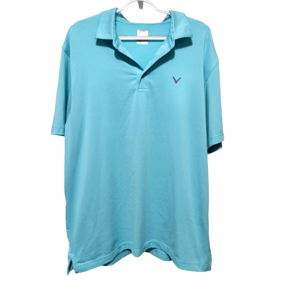 Callaway Men's Athletic Stripped Golf Polo Shirt L